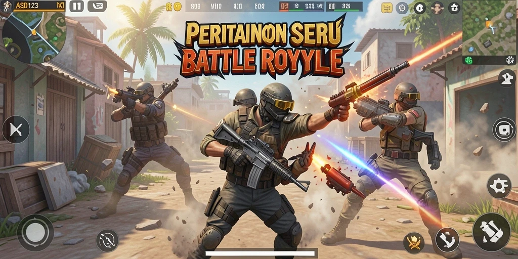 Screenshot dari gameplay seru di battlefield ASD123.