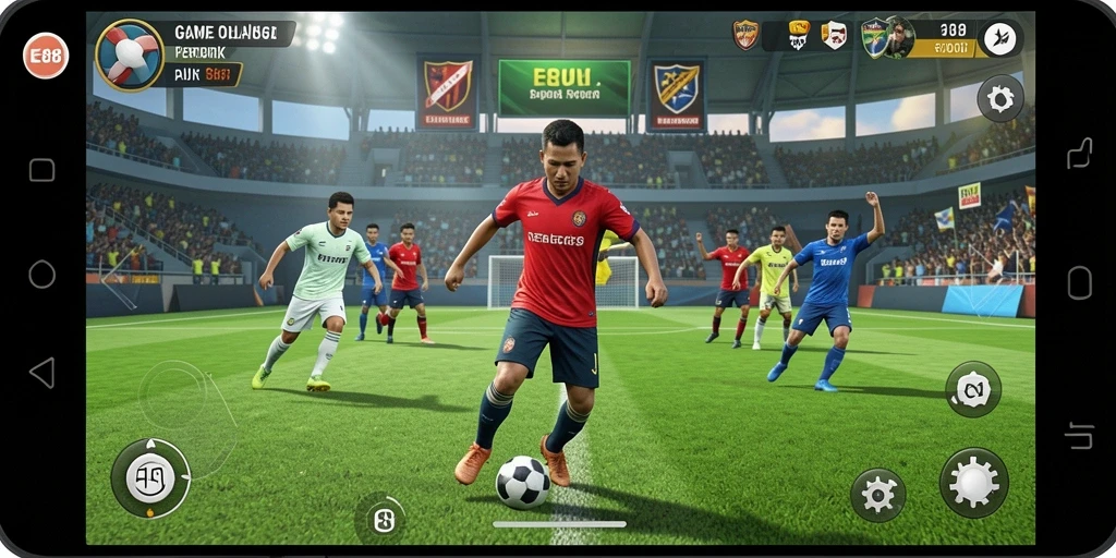 Tampilan seru gameplay E88 dalam pertandingan olahraga menegangkan.