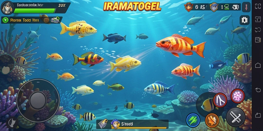 Screenshot menampilkan momen mendebarkan dalam gameplay Tembak Ikan IRAMATOGEL.