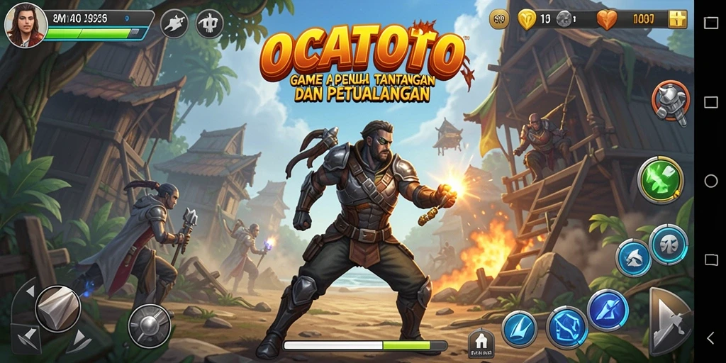 Tampilan grafis menarik dalam gameplay OCATOTO yang mendebarkan.