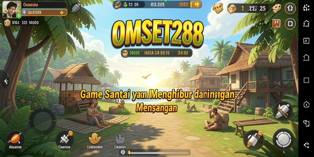 Tampilan gameplay OMSET288 yang penuh warna dan seru.