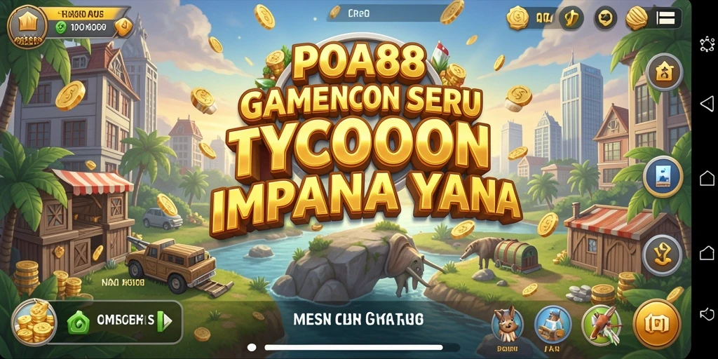 Tangkapan layar POA88 menunjukkan simulasi manajemen bisnis yang mendalam.
