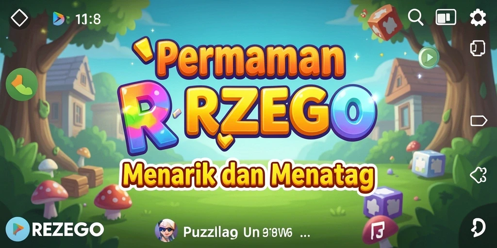 Screenshot gameplay REZEGO yang menampilkan tantangan puzzle menarik.