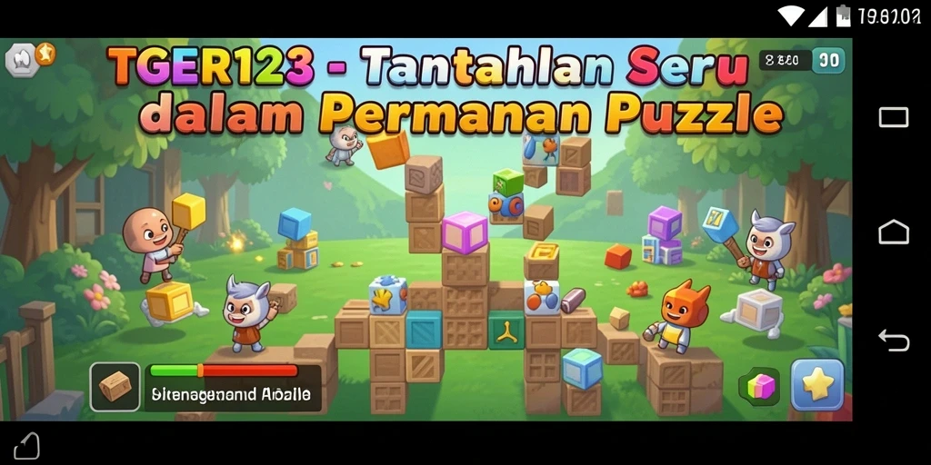 Tangkapan layar gameplay TGER123 yang menampilkan berbagai tantangan Puzzle.