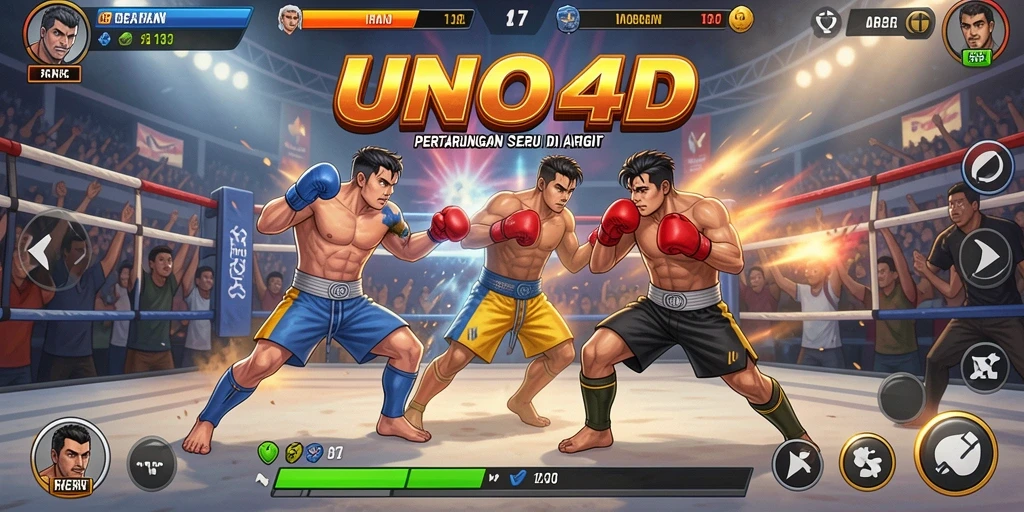 Gameplay menegangkan dengan karakter bertarung di arena